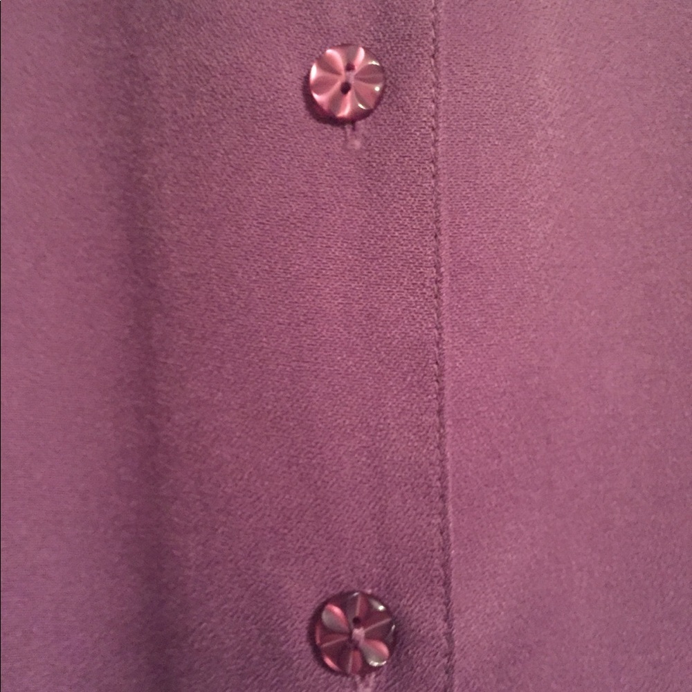 3/4 sleeve purple blouse - Picture 2 of 2